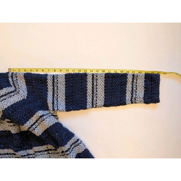 CHAPS Boho Southwestern Coastal Baja Wmn Lrg Toggle Button Sweater Hoodie Hippie - Picture 4 of 9